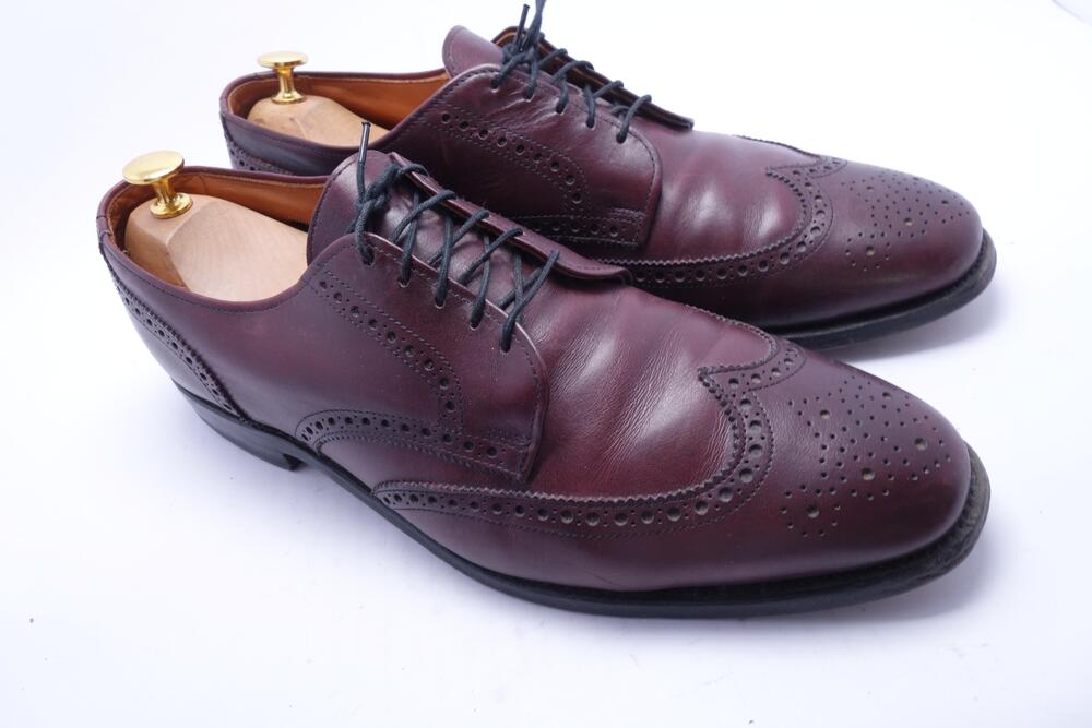 Allen Edmonds Ashland Shoes Mens Size 12 D Brown Leather Wingtip Brogue Derby